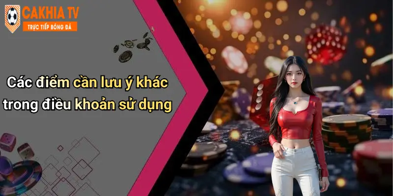 Các điểm cần lưu ý khác trong điều khoản sử dụng