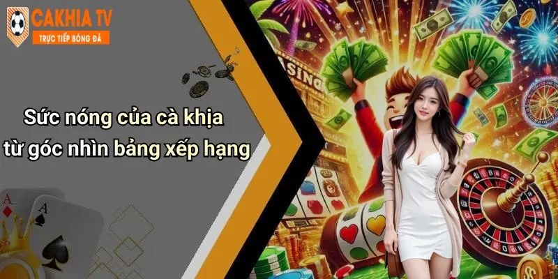 Sức nóng của cà khịa từ góc nhìn bảng xếp hạng